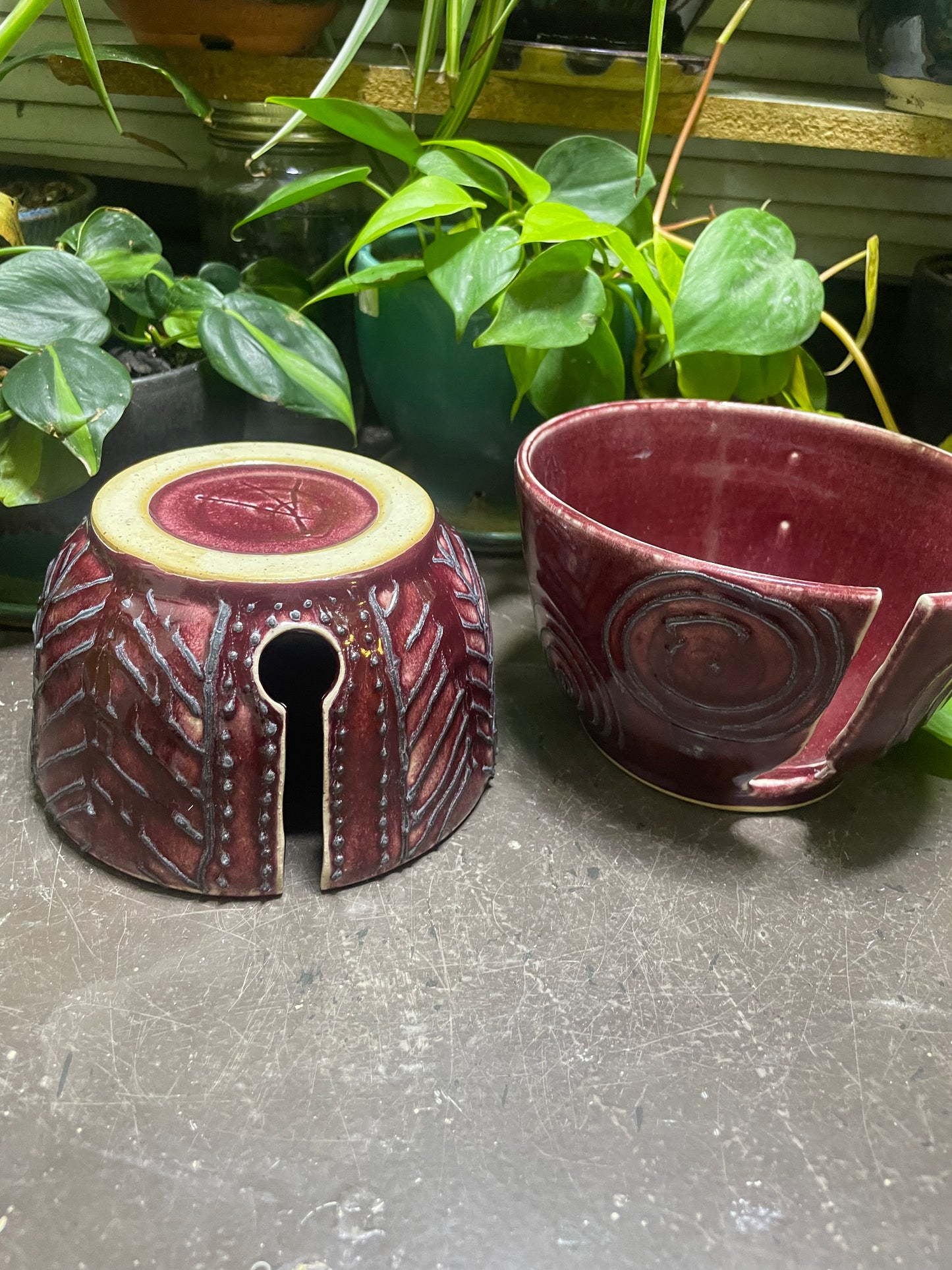 Brick Red Yarn Bowl Gifts for Knitters