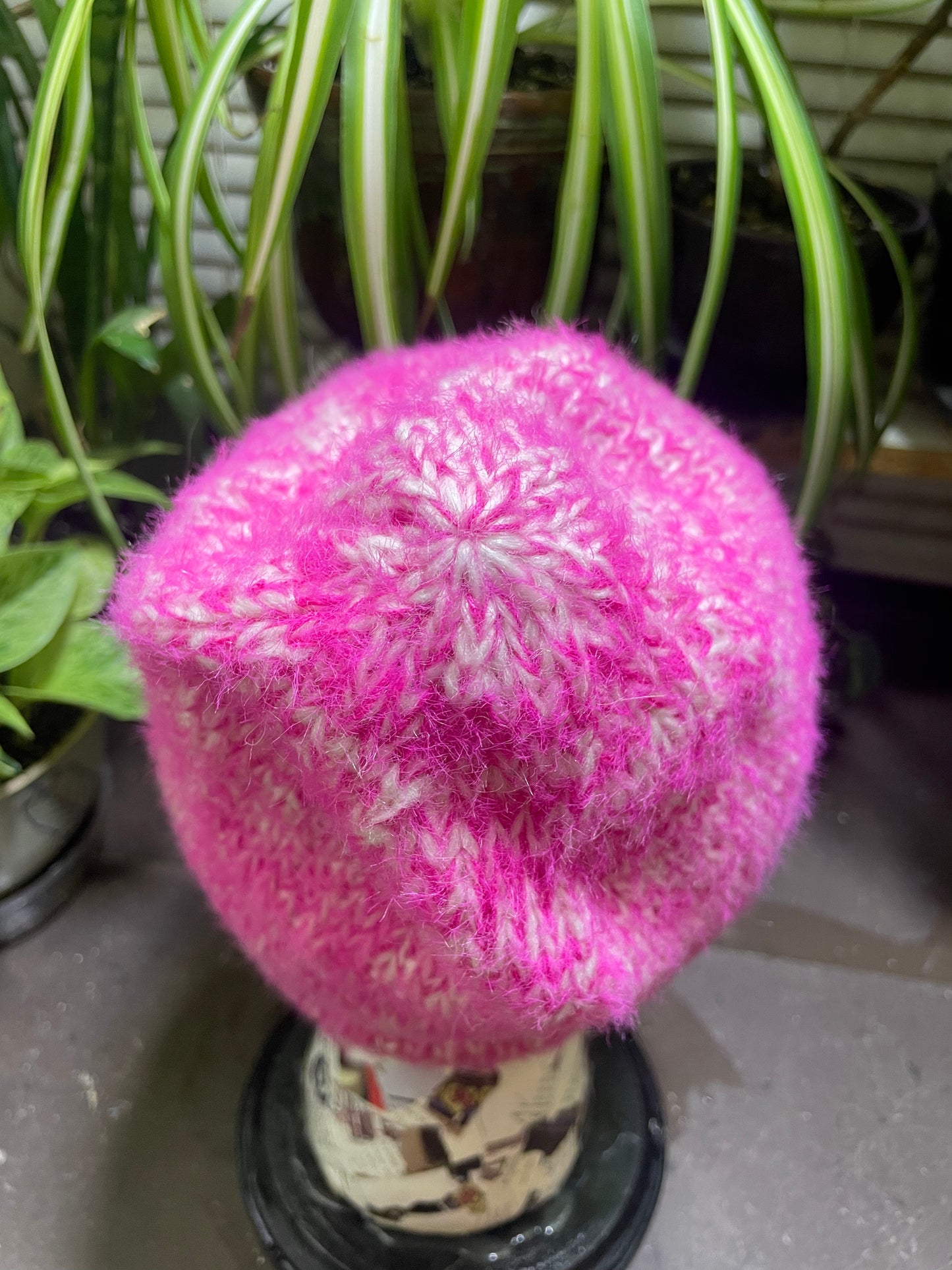 Hot Pink Knit Beanie