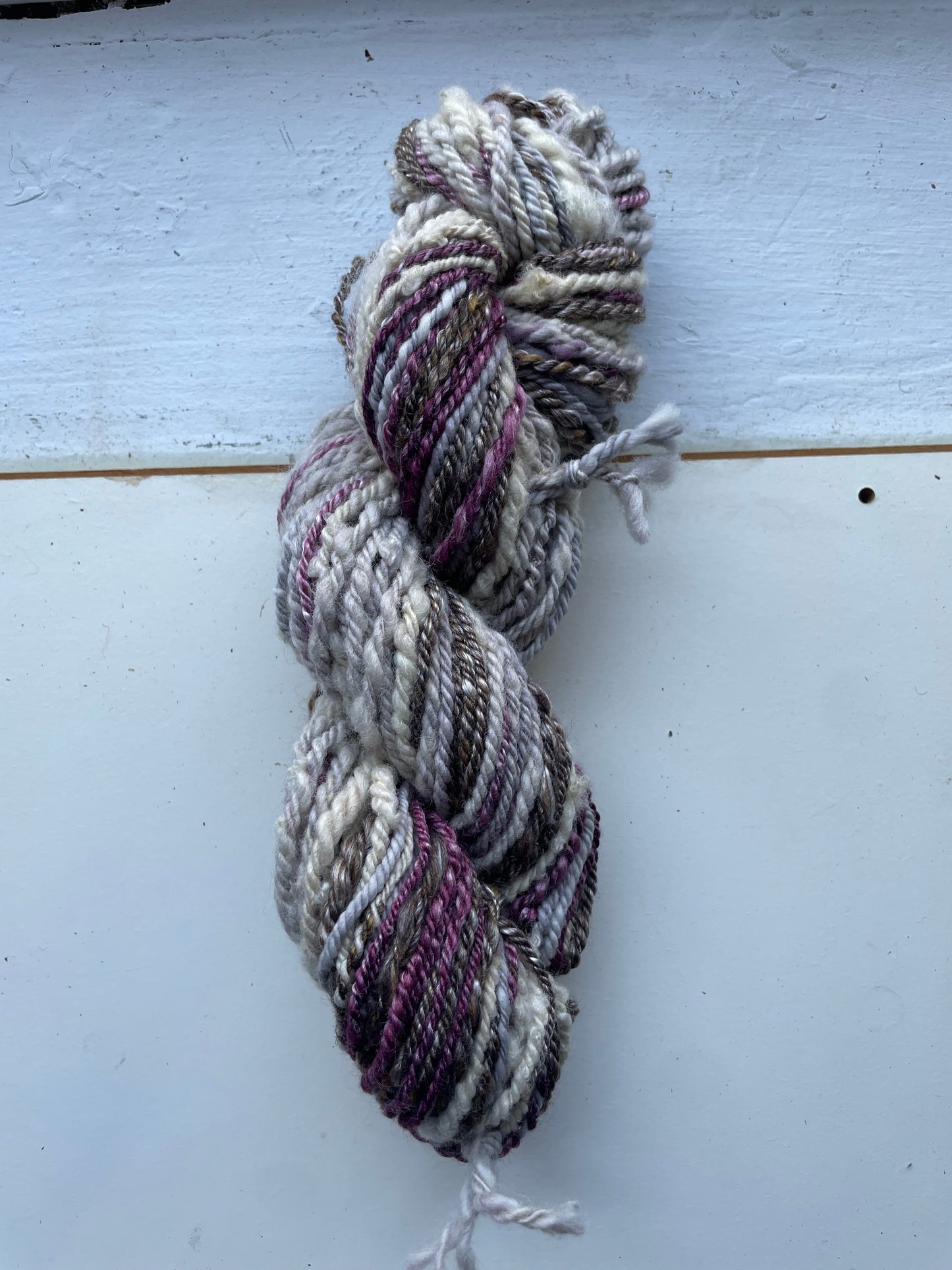 Color block Chain Ply Handspun Finn blend