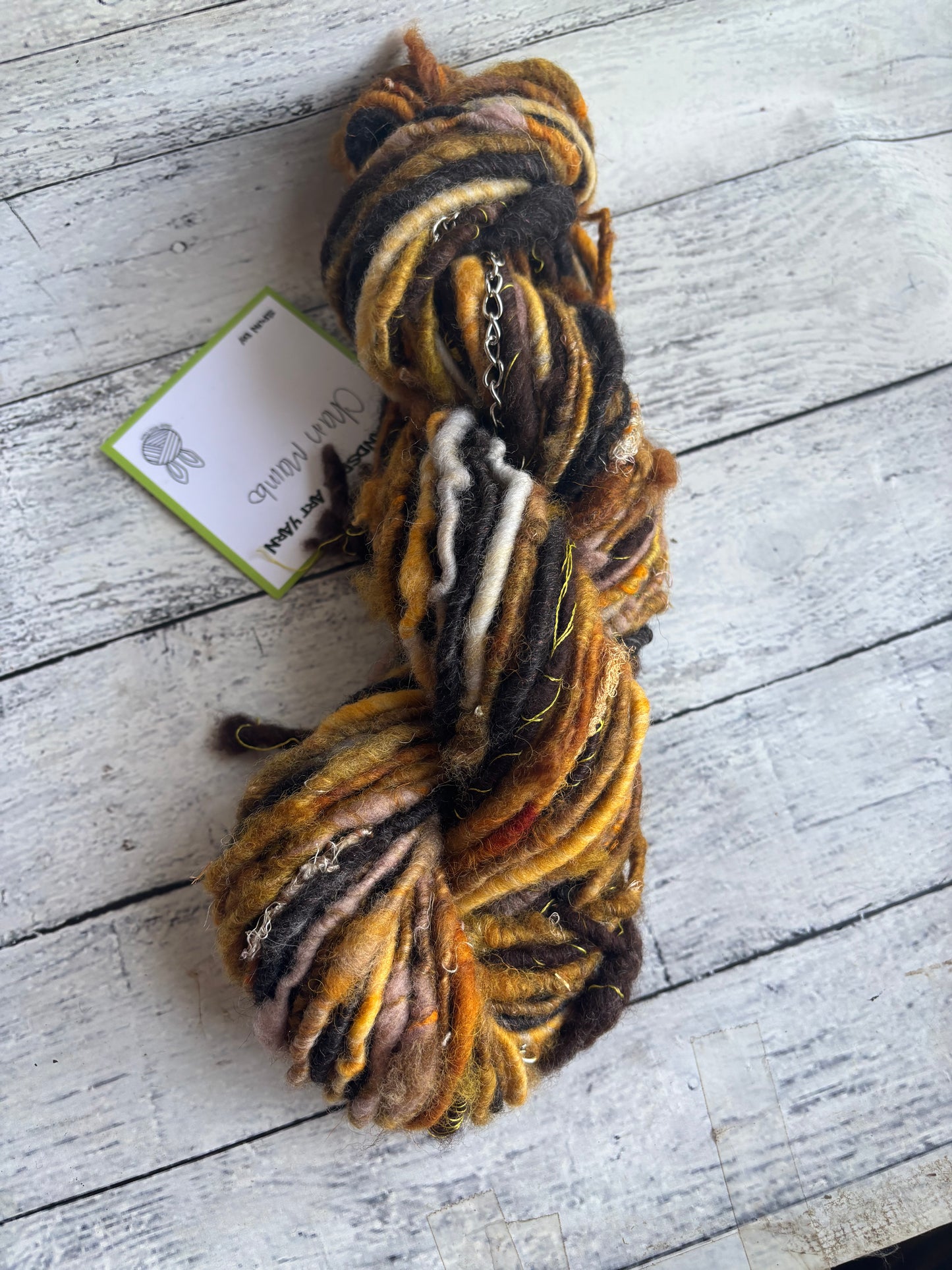 Chain mambo : handspun color block art yarn