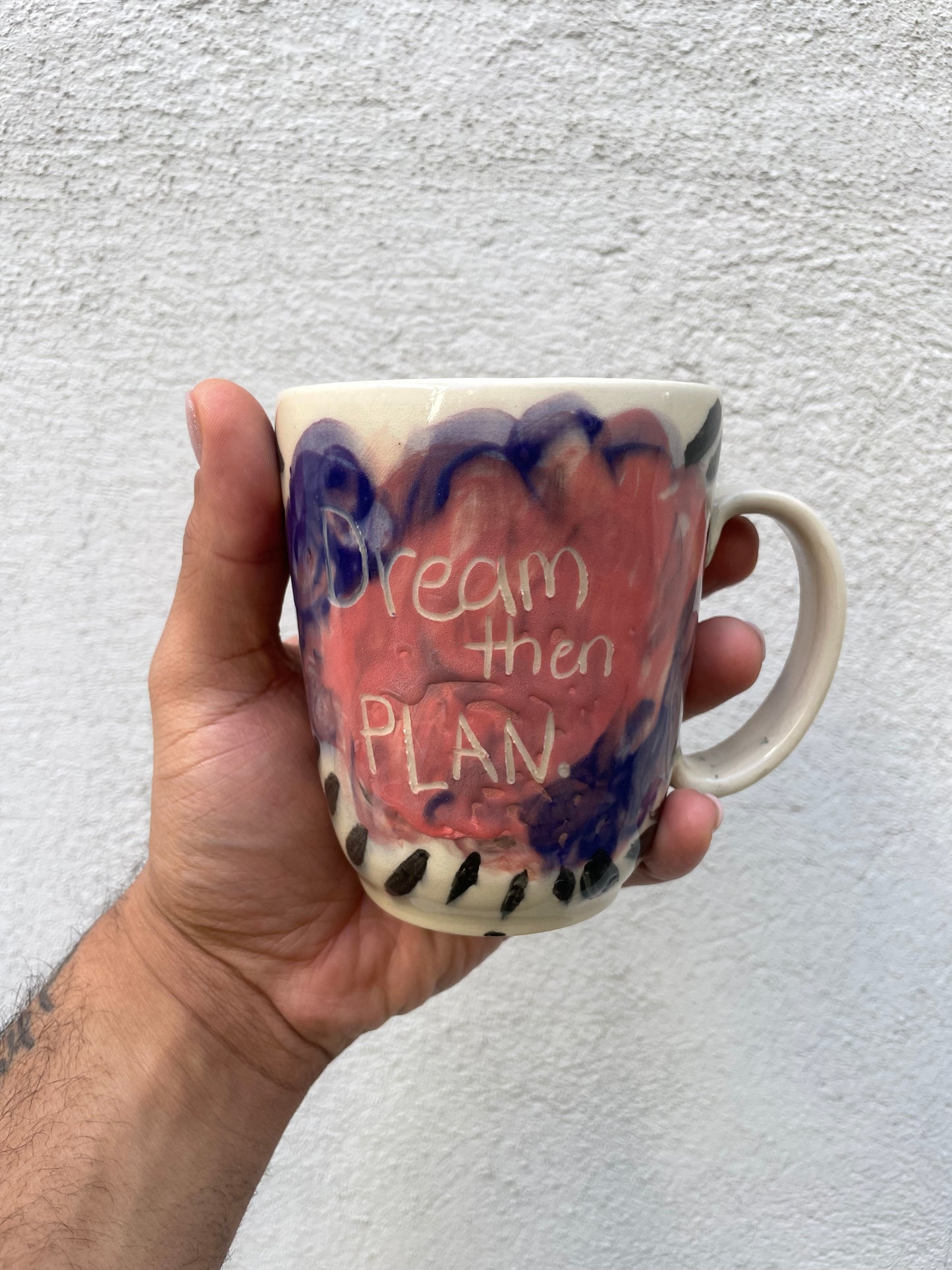 Whimsical Pink Doodle Heart Mug, Valentine's Gifts
