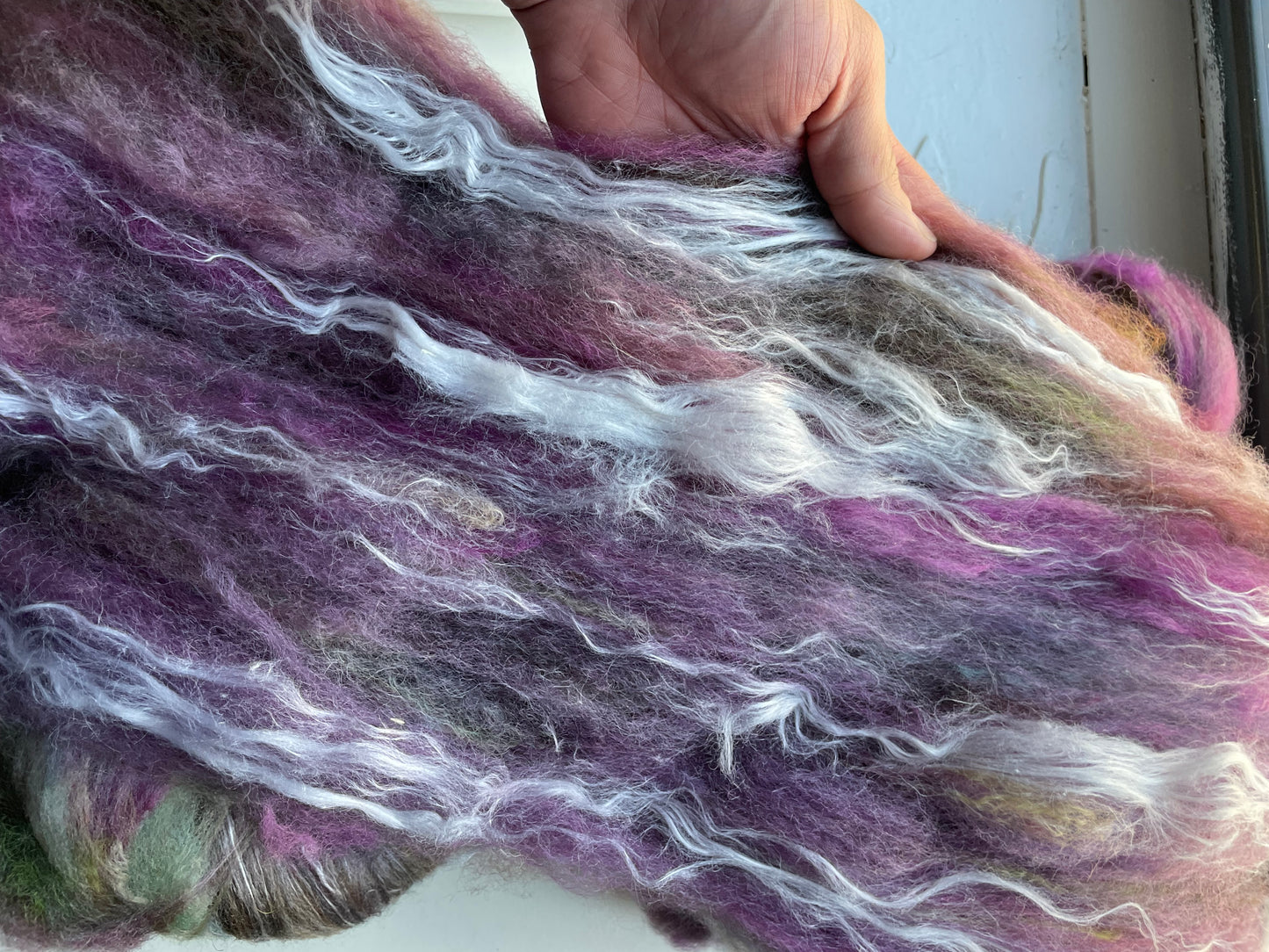 Smoothish art batts -vermilion