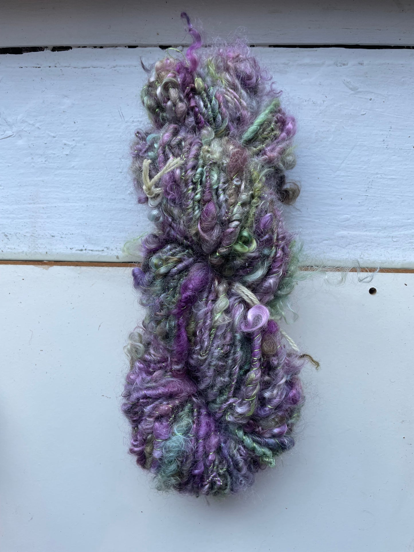 Pixie condo: lockspun mohair art yarn