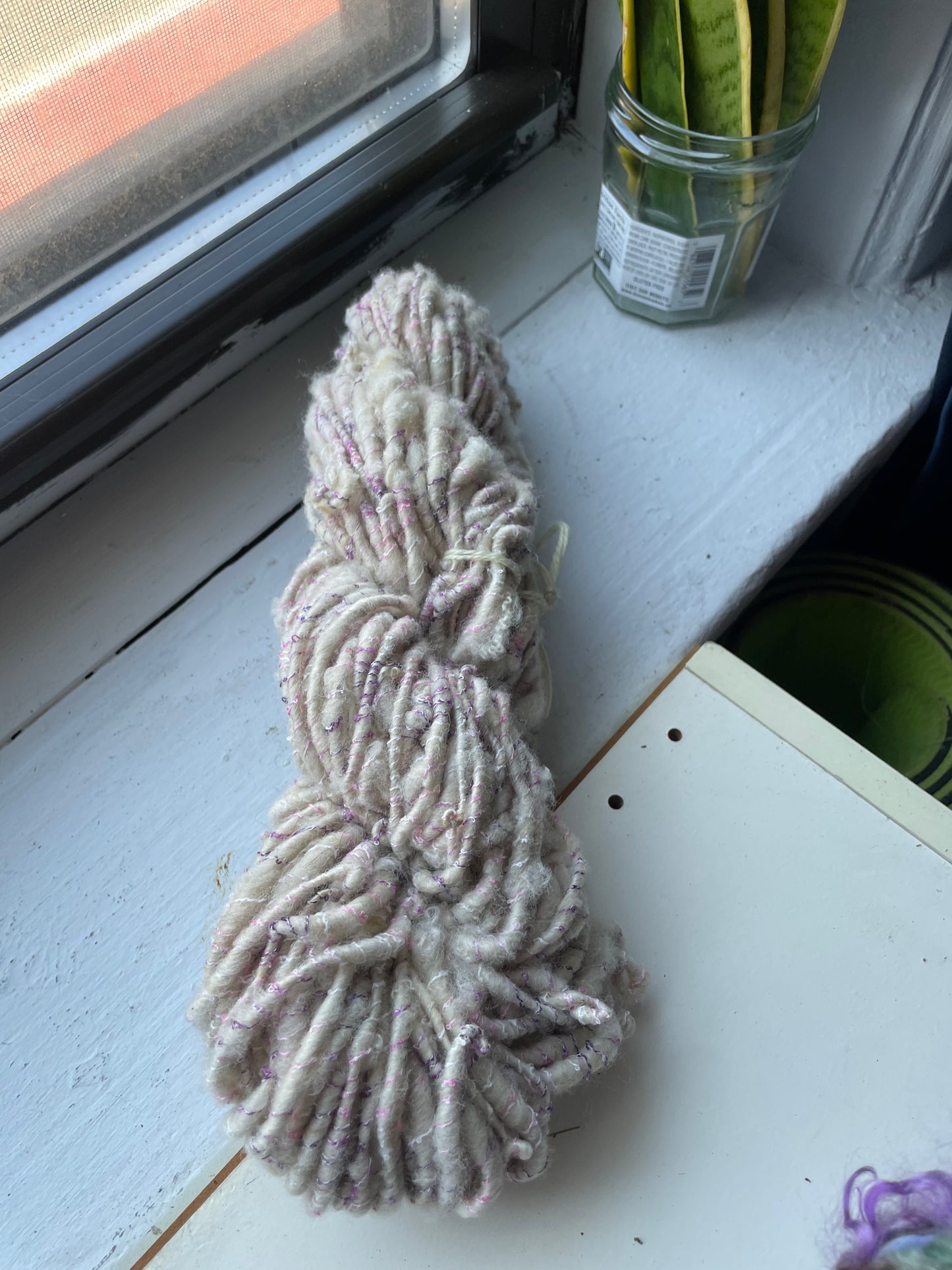 Berries and cream: lockspun finn art yarn