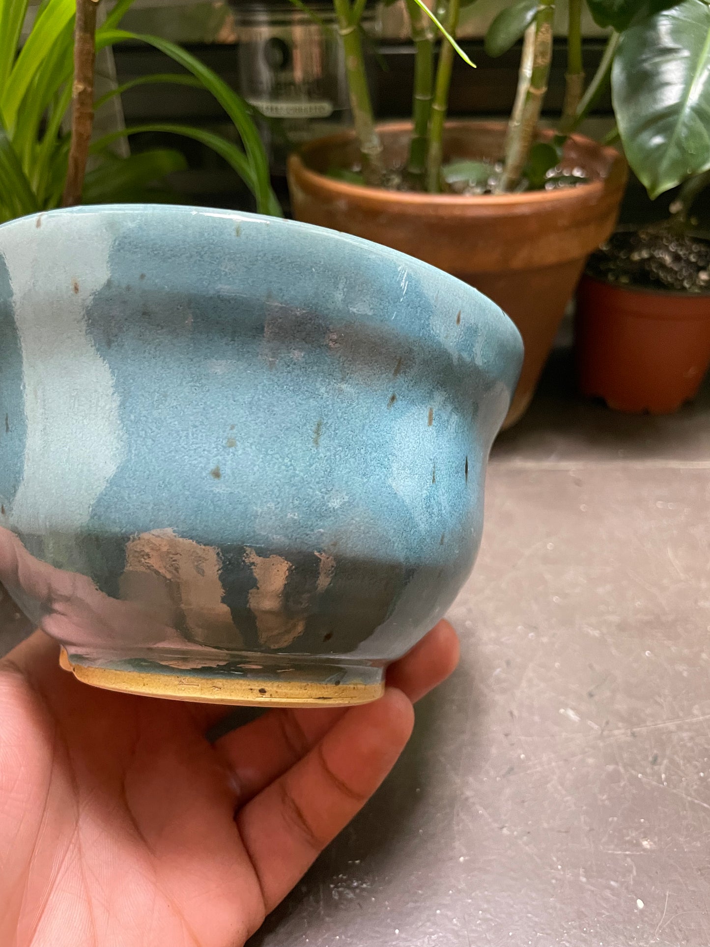 Satin Blue Planter