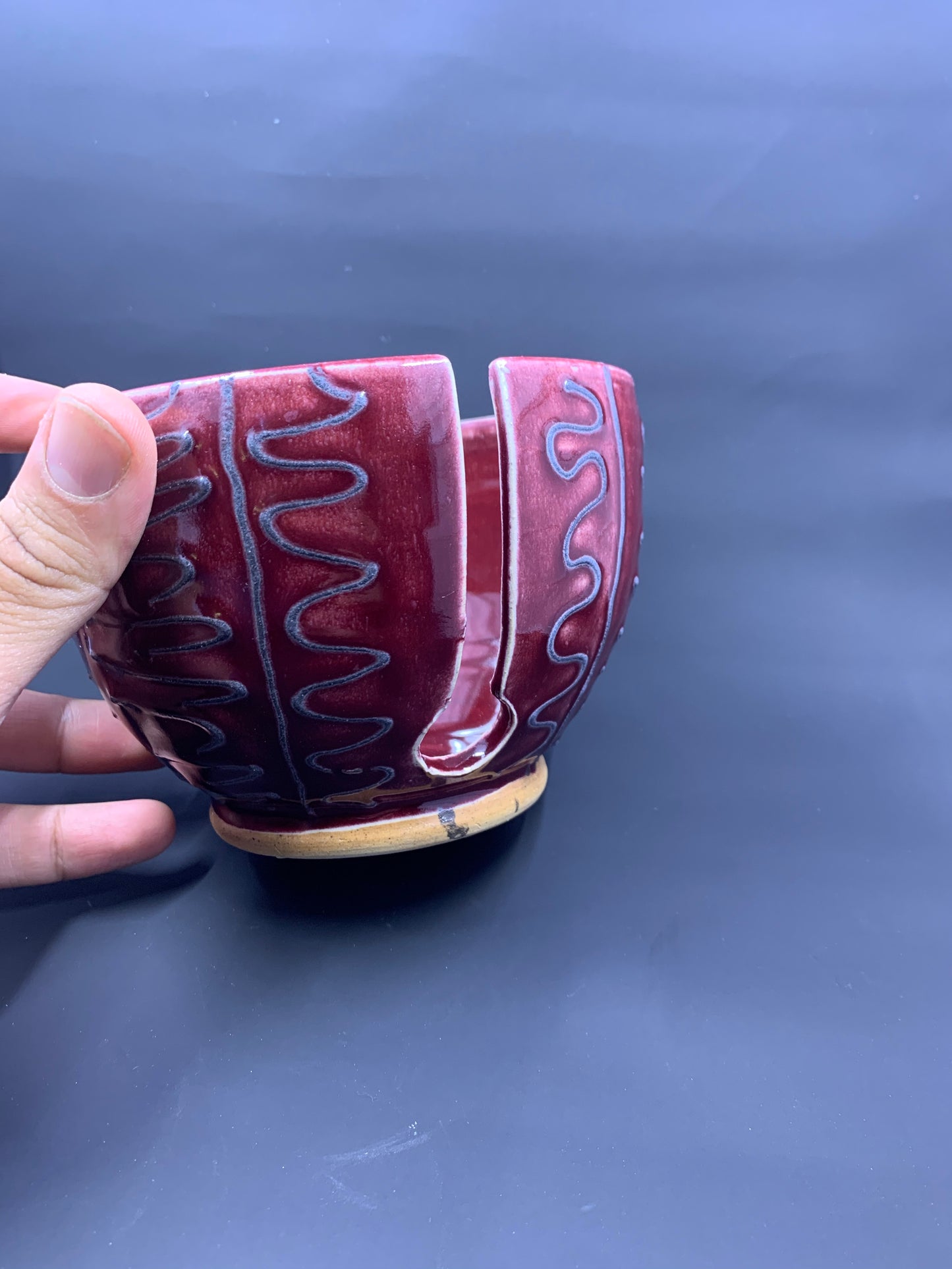 Brick Red Yarn Bowl Gifts for Knitters