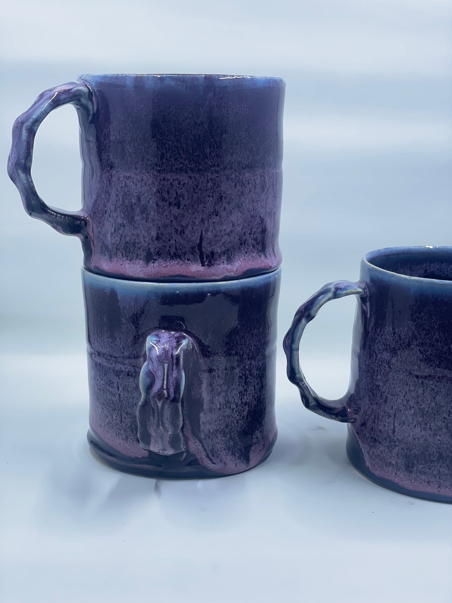 Crushed Velvet Mugs Textured Handles