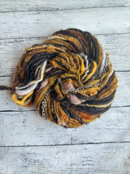 Chain mambo : handspun color block art yarn