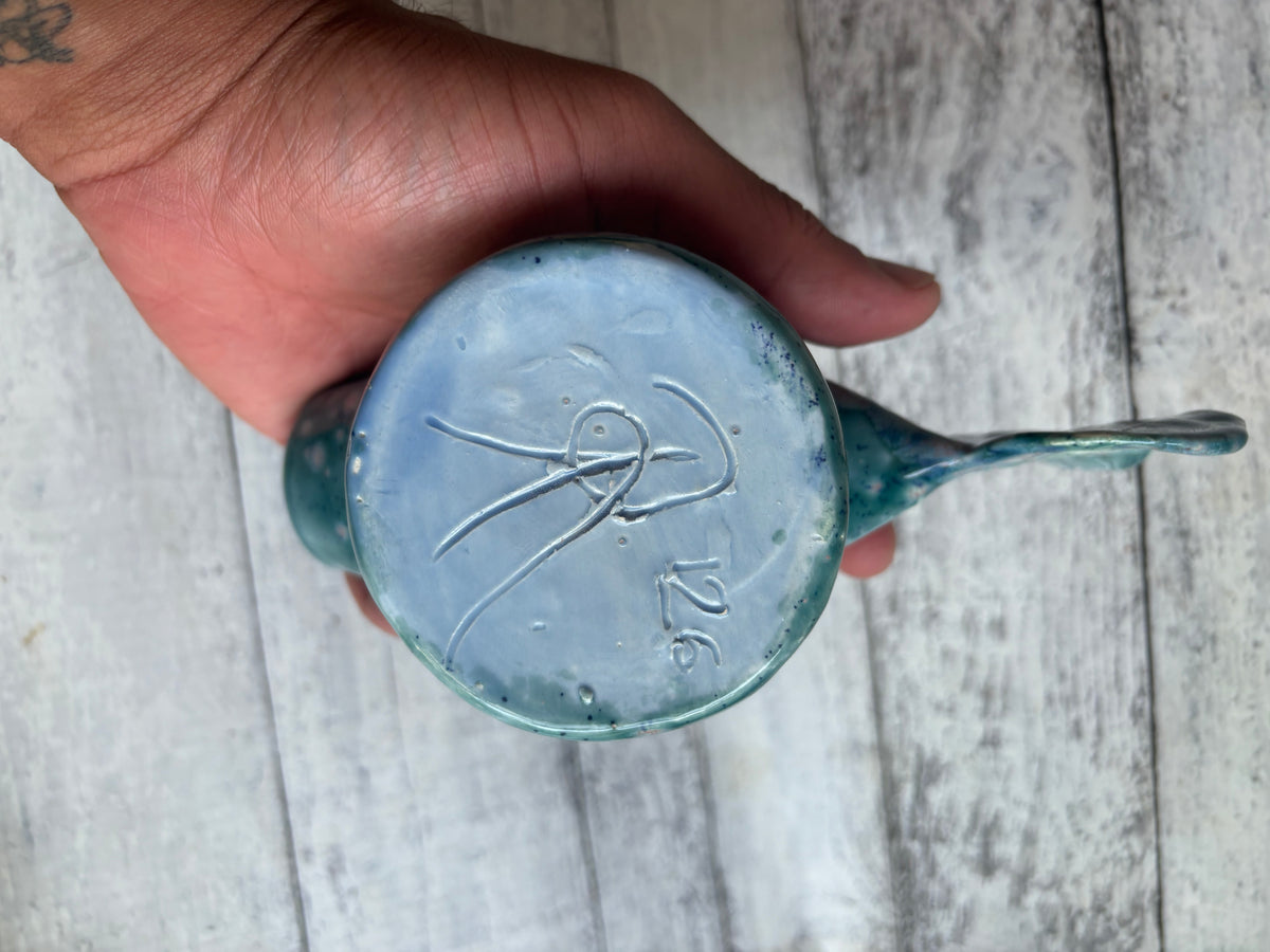 Crystal Blue Fish Sculpture