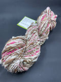 Pink Tweed Finn Wool Handspun art yarns Bamboo Blend