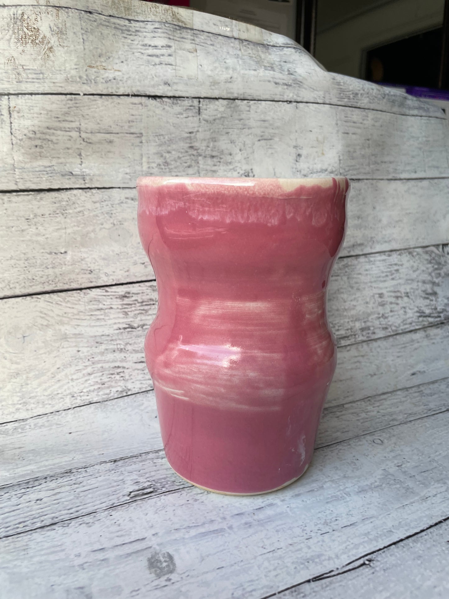 Strawberry Milk Squared Vase