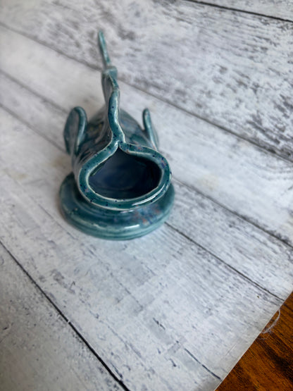 Crystal Blue Fish Sculpture