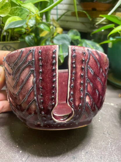 Brick Red Yarn Bowl Gifts for Knitters