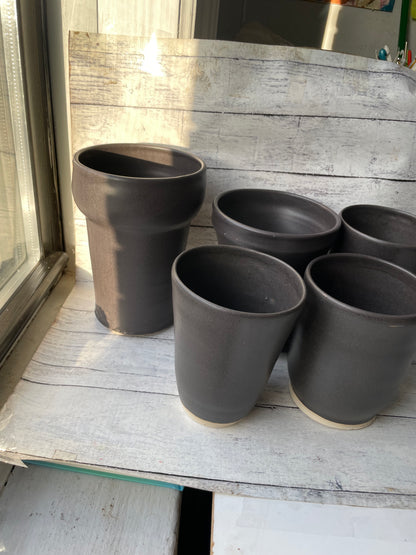 Gunmetal Conical Floral Vase