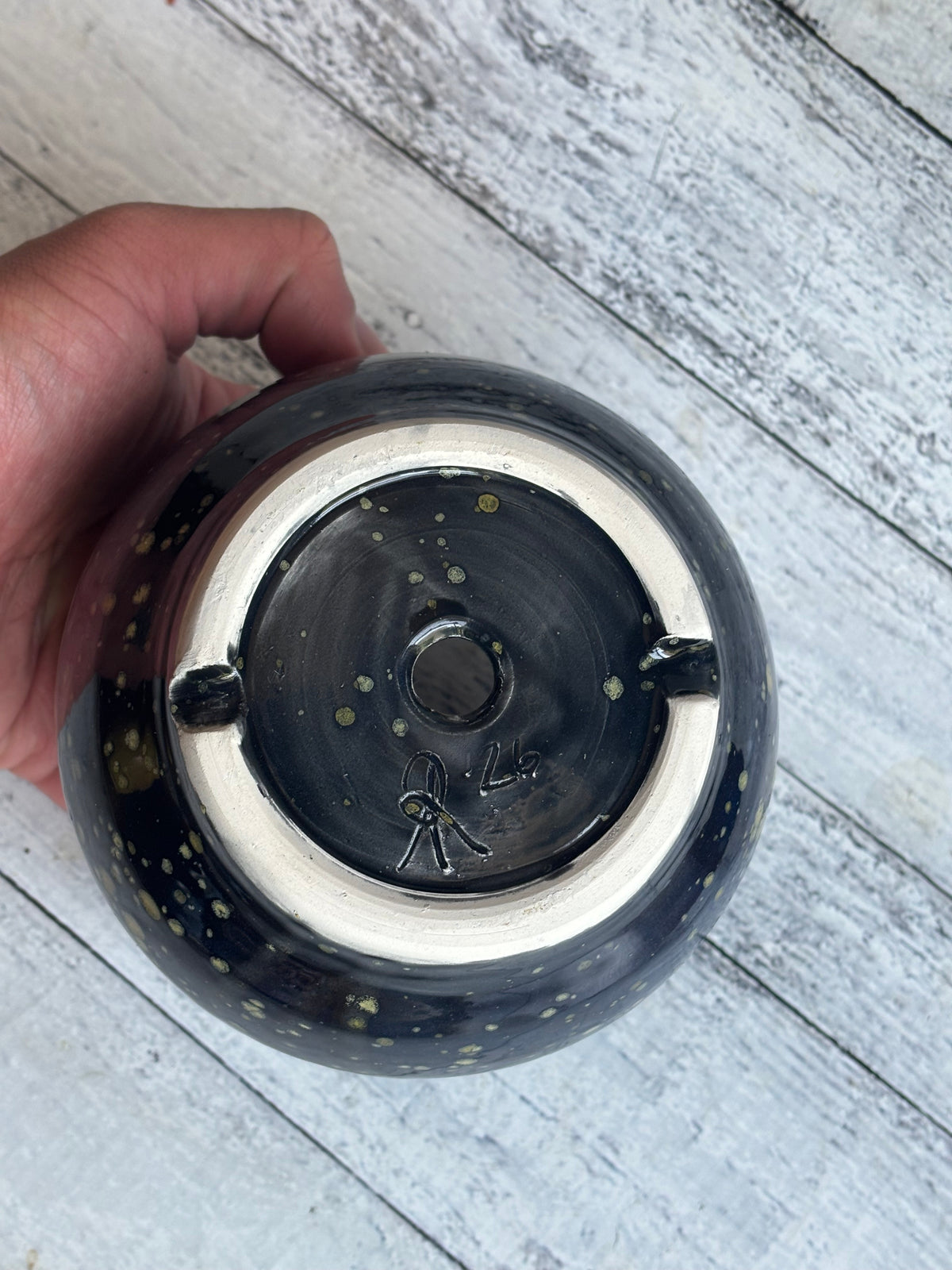 Starry Night Bellied Earthenware Planter