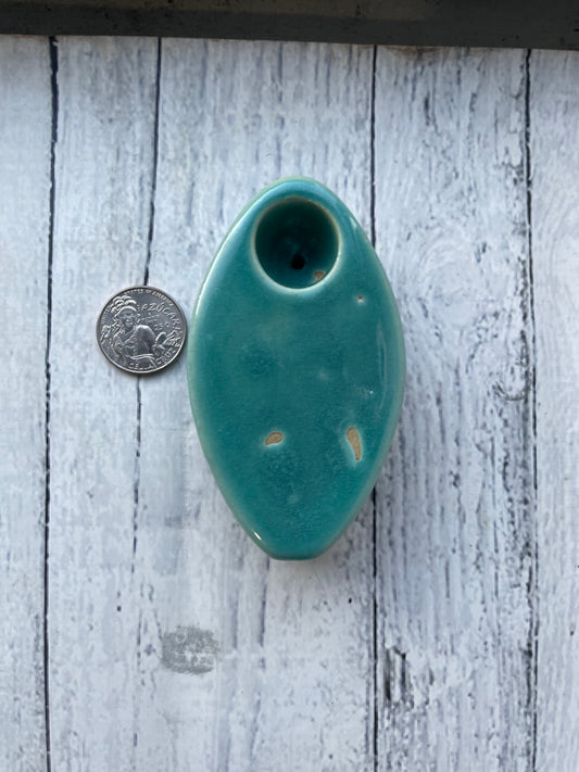 Coffin Smoking Pipe in Turquoise