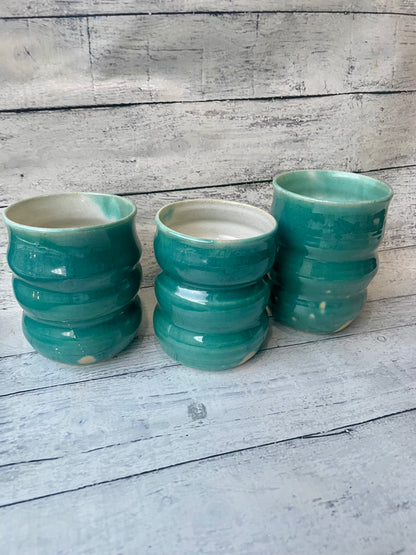 Turquoise Ribbed for Your Pleasure Cup