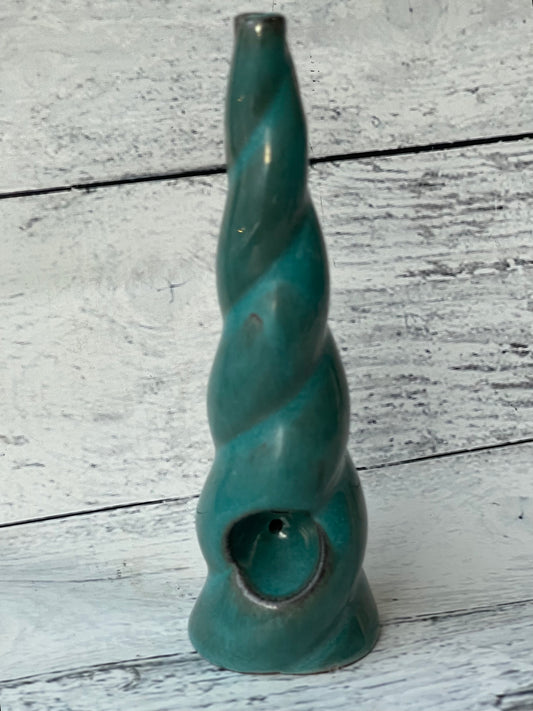 Unicorn Horn Herb Smoking Pipe- turquoise