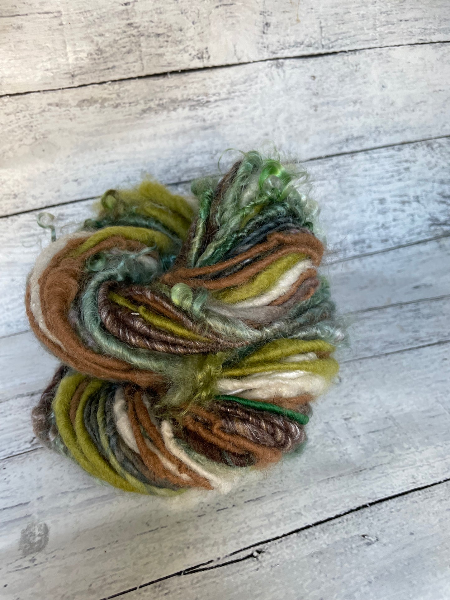 woodlands mambo : handspun color block finn alpaca yarn
