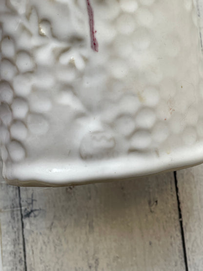 Honeycomb and Lace Tall Oval Vase