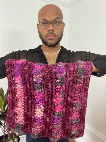 piece of cake , Easy Crochet art yarn Cowl PDF Crochet Pattern