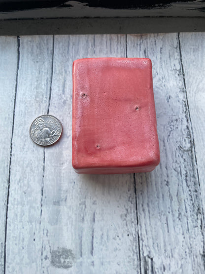 Soap Box Smoking Pipe in Coral Pink Waves