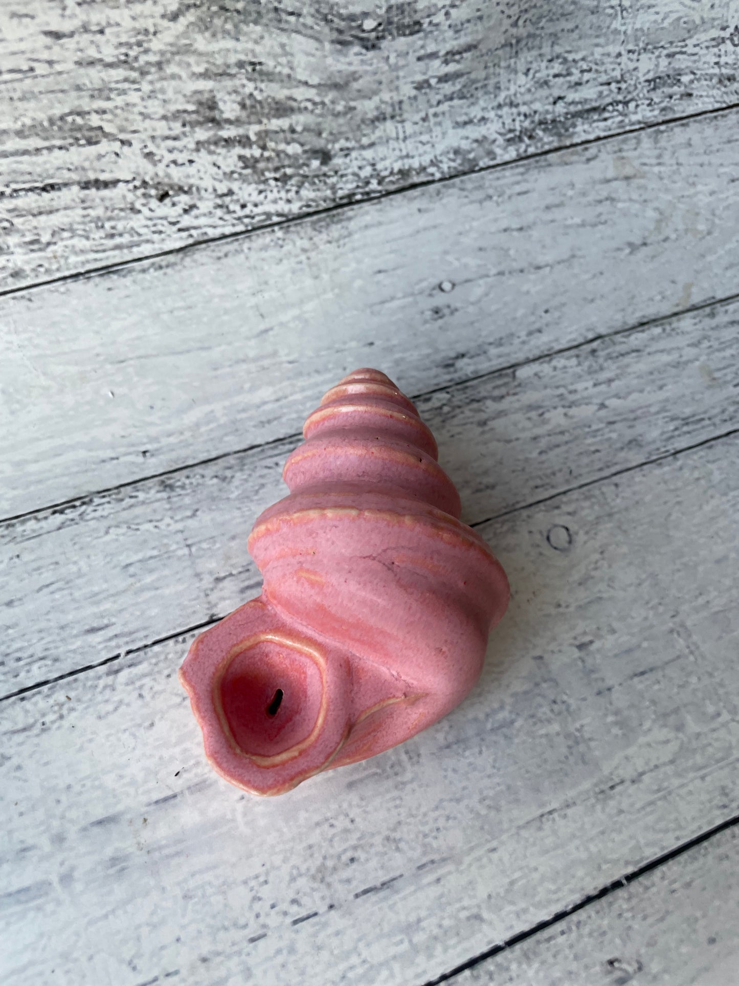 Conch Shell Herb Smoking Pipe - strawberry milk