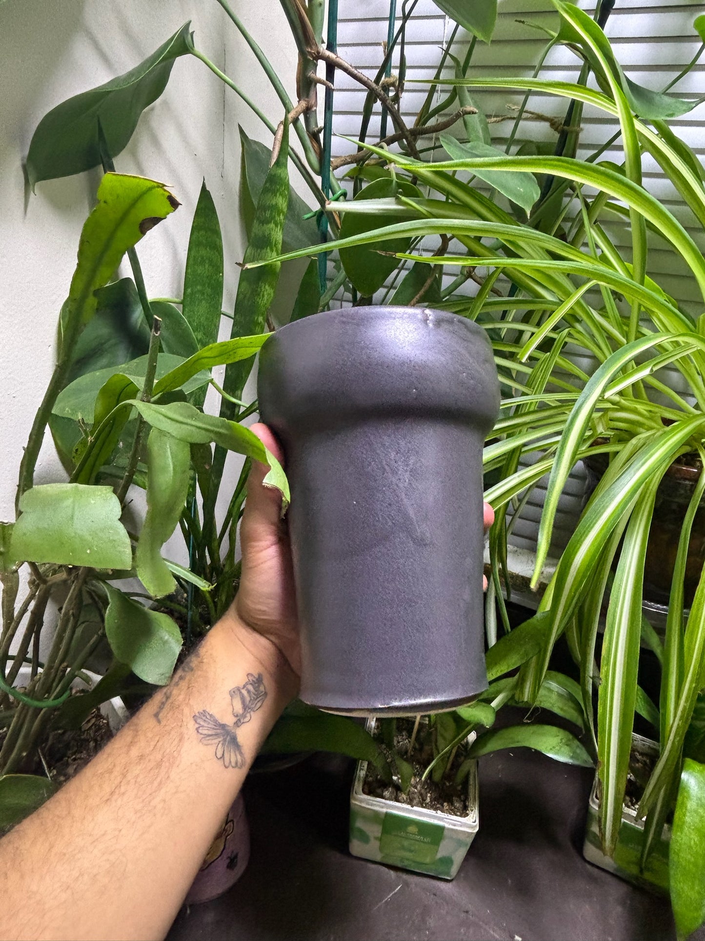 Gunmetal Bell Shaped Vase