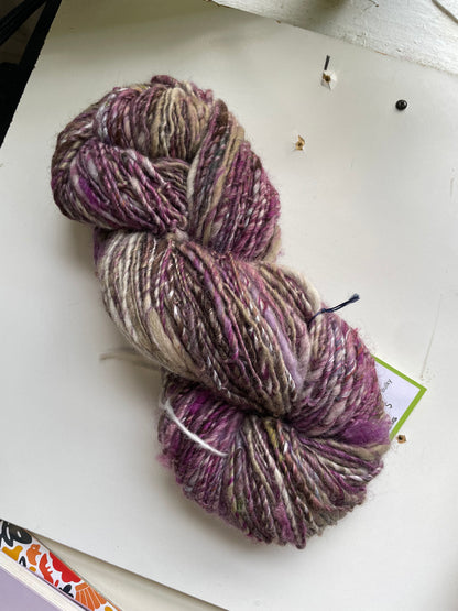 merlot and figs : handspun striping art yarn