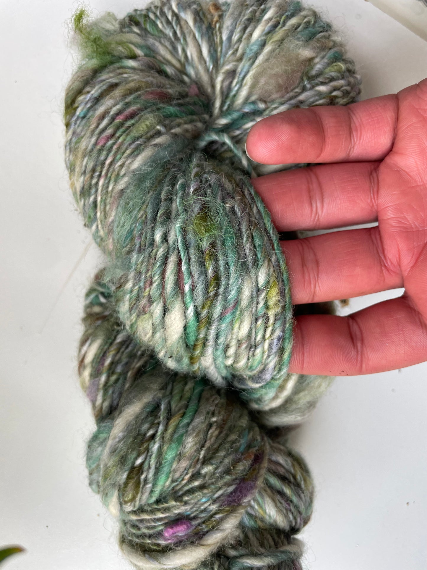 Green AF : handspun striping art yarn single ply