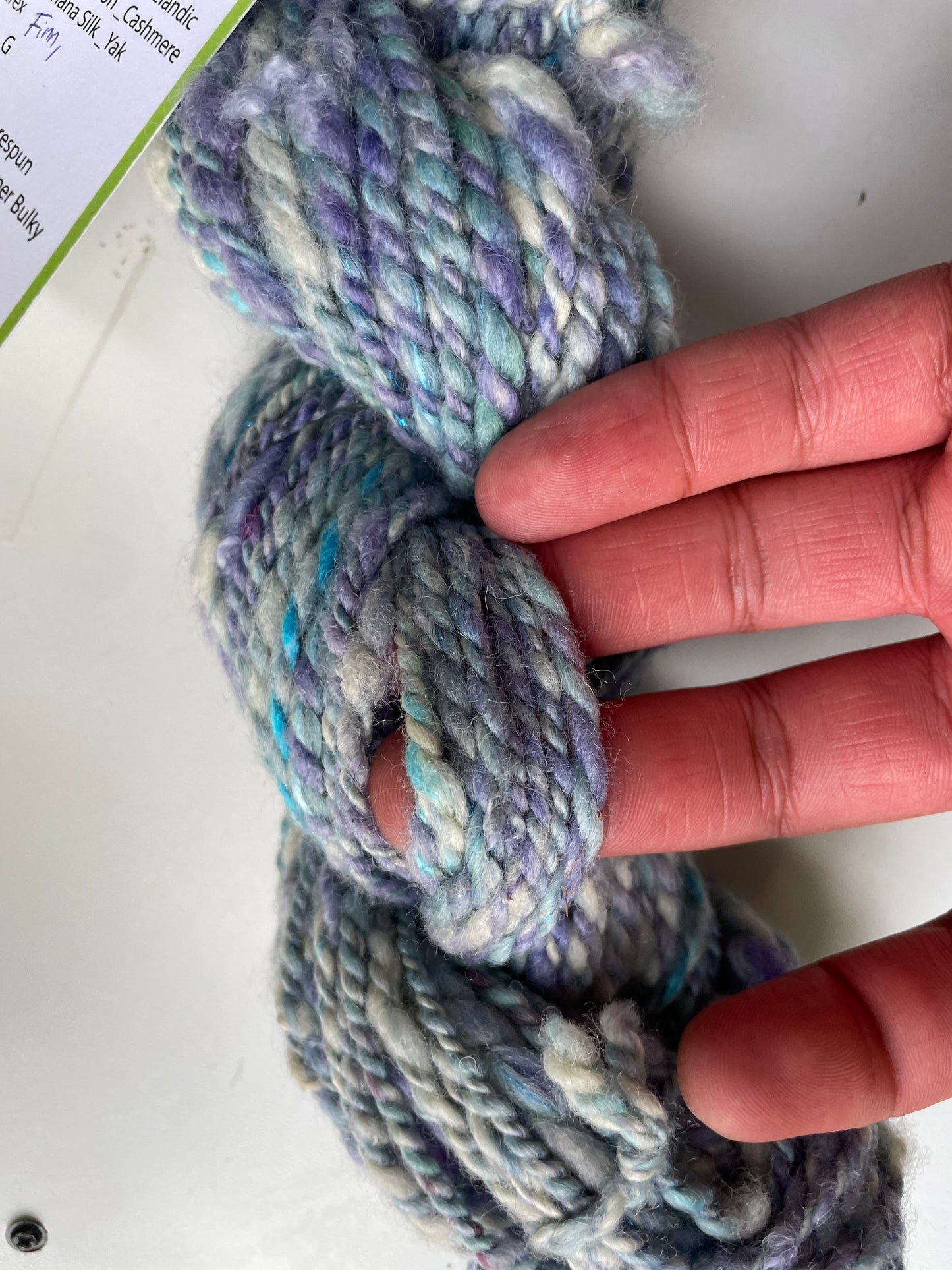 Ice Kween: handspun 2ply finn wool blend yarn