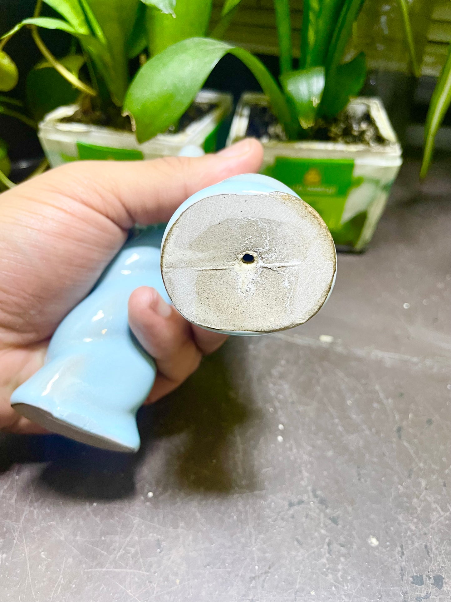 Unicorn Horn Herb Smoking Pipe- sky blue
