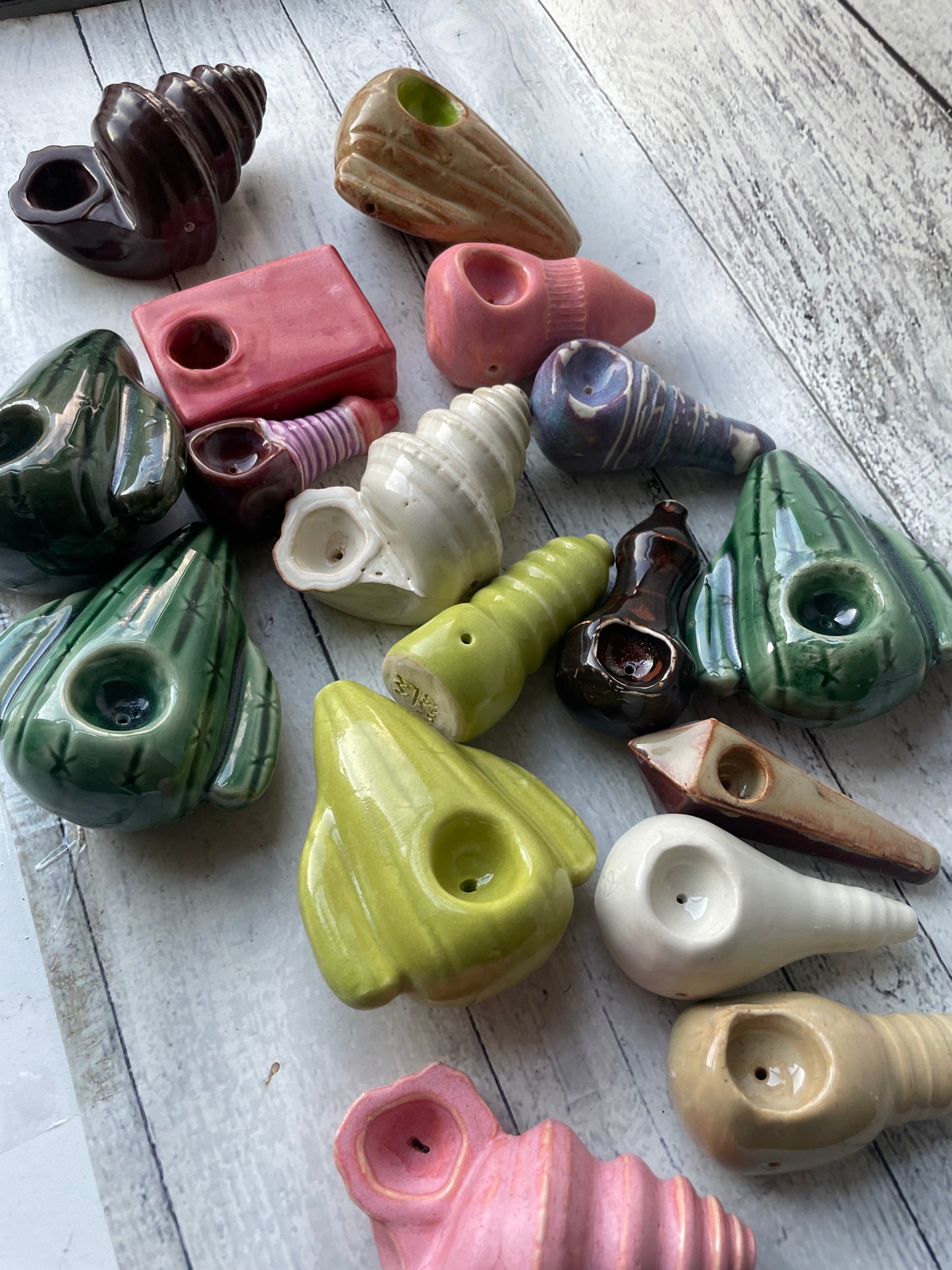 Cactus Smoking Pipe in Chartreuse Green