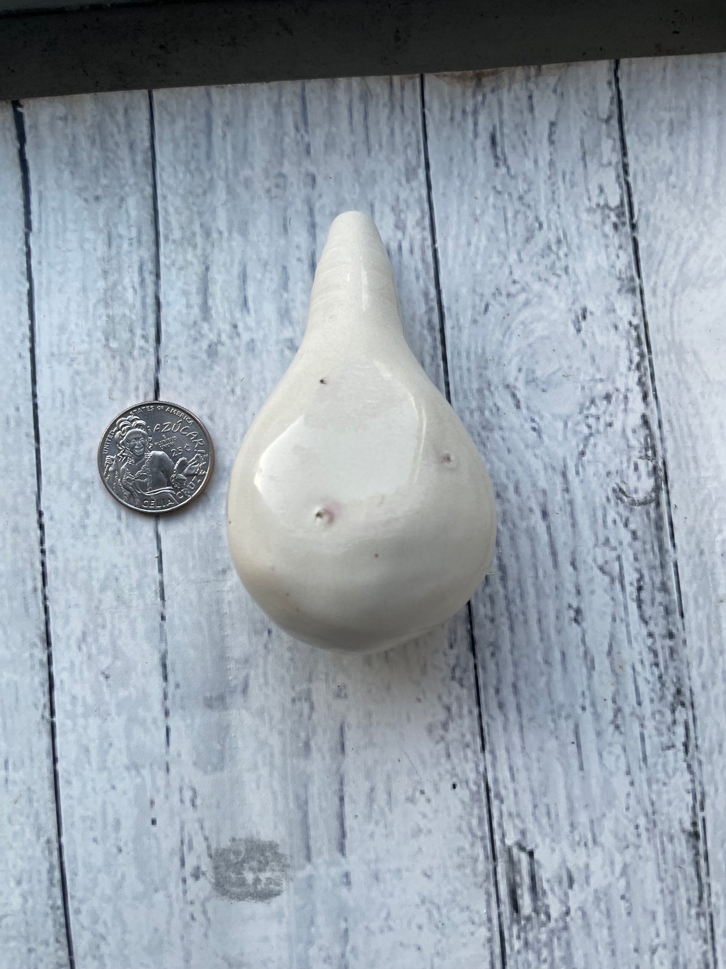 Wheel Thrown Smoking Pipe - White Bulb