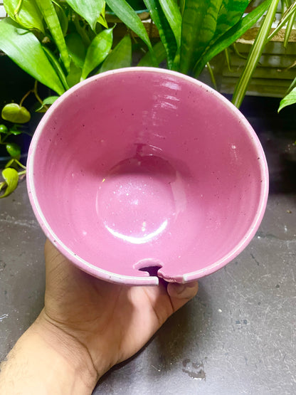 Speckled Pink Cheetah Yarn Bowl