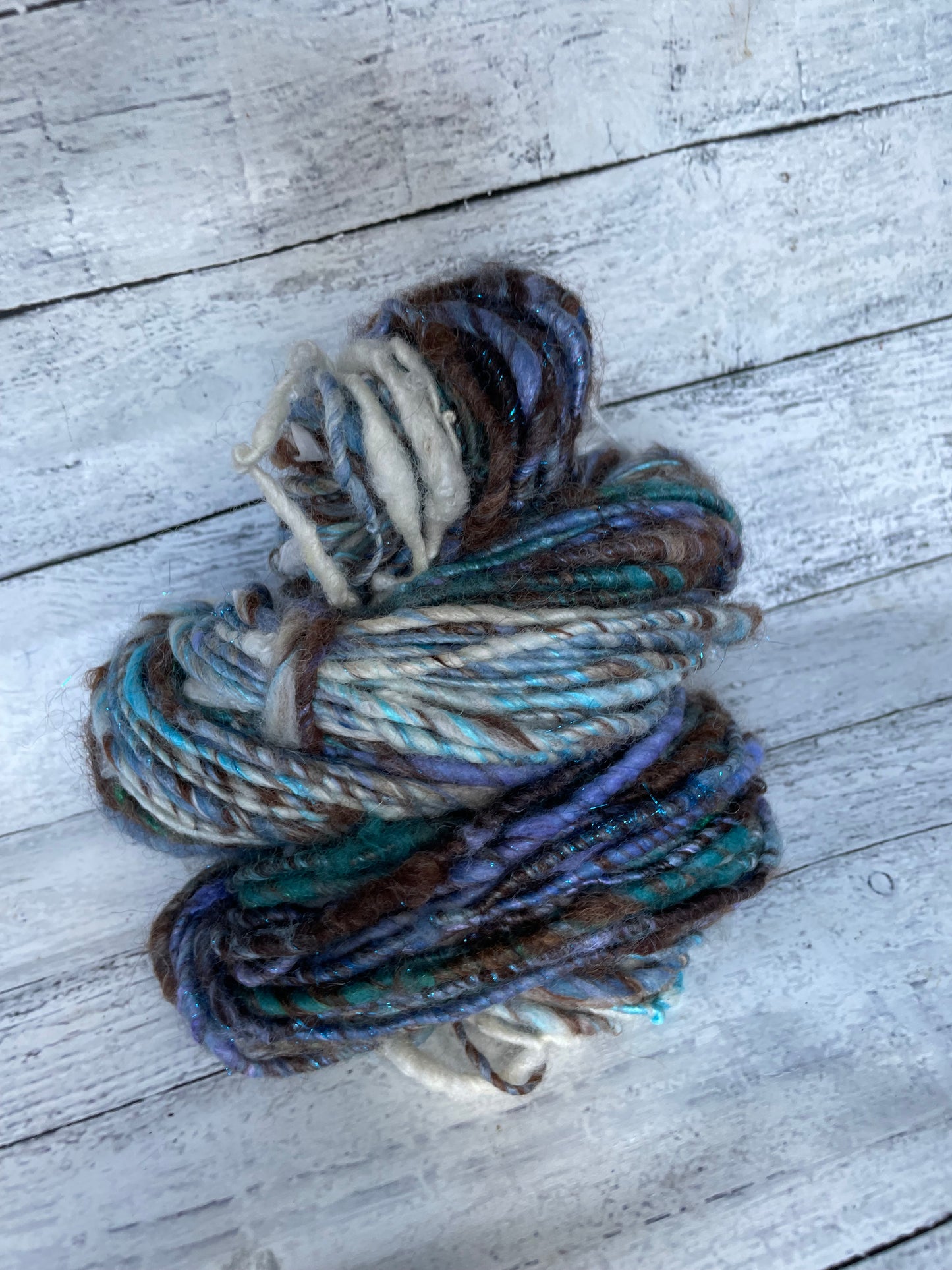 Olokun Mambo: handspun color block finn alpaca yarn