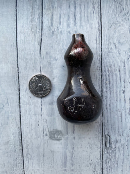 Wheel Thrown Smoking Pipe - Angular Copper