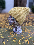 soft Yellow Minimalist Wool Beanie