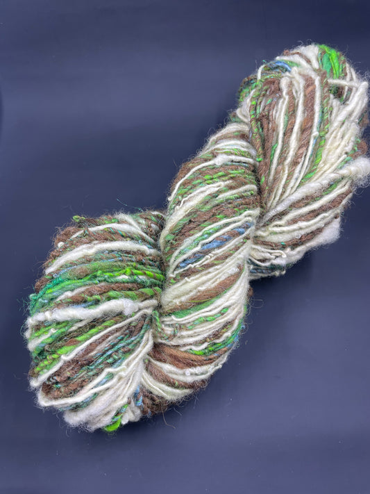 Jungle Mambo- Handspun Art Yarn Self Striping