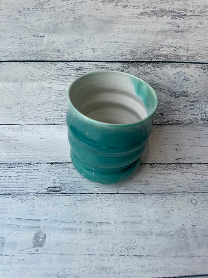 Turquoise Ribbed for Your Pleasure Cup