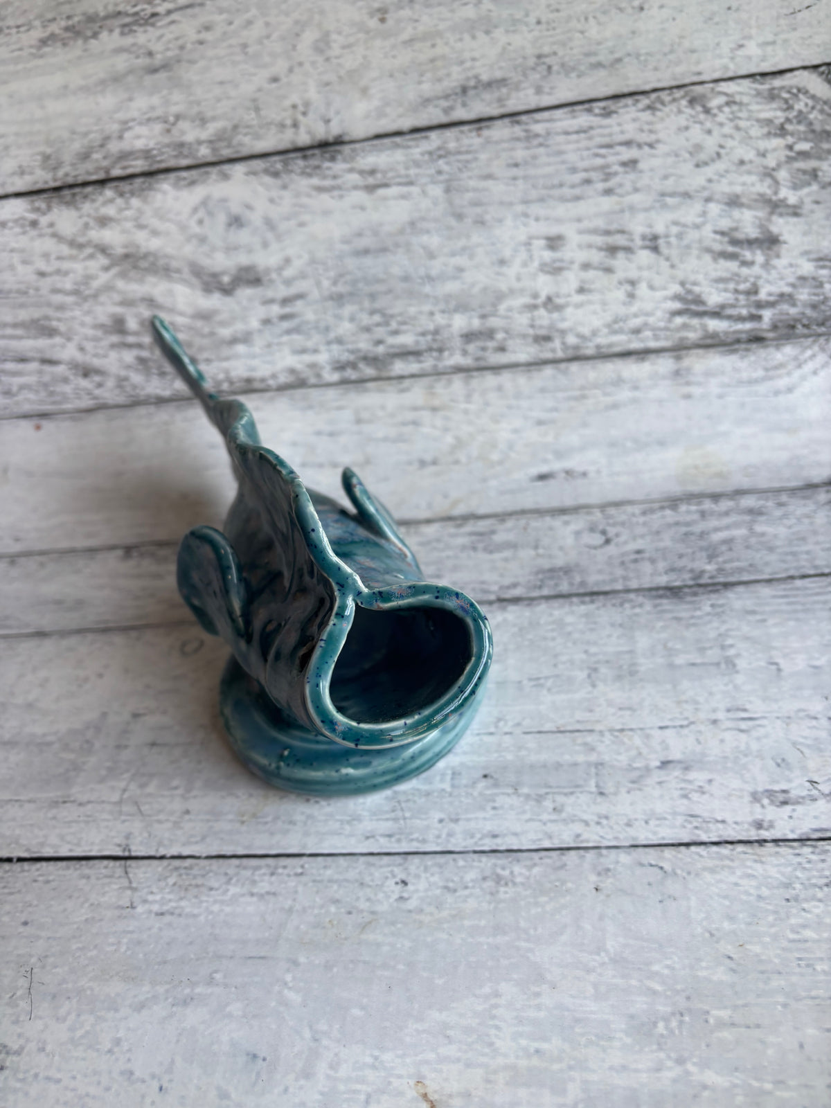 Crystal Blue Fish Sculpture