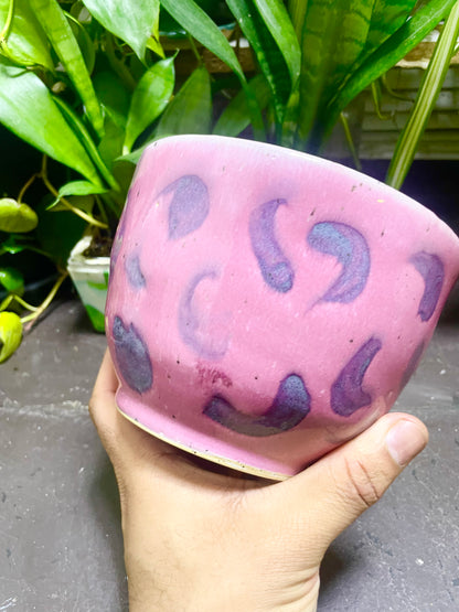 Speckled Pink Cheetah Yarn Bowl
