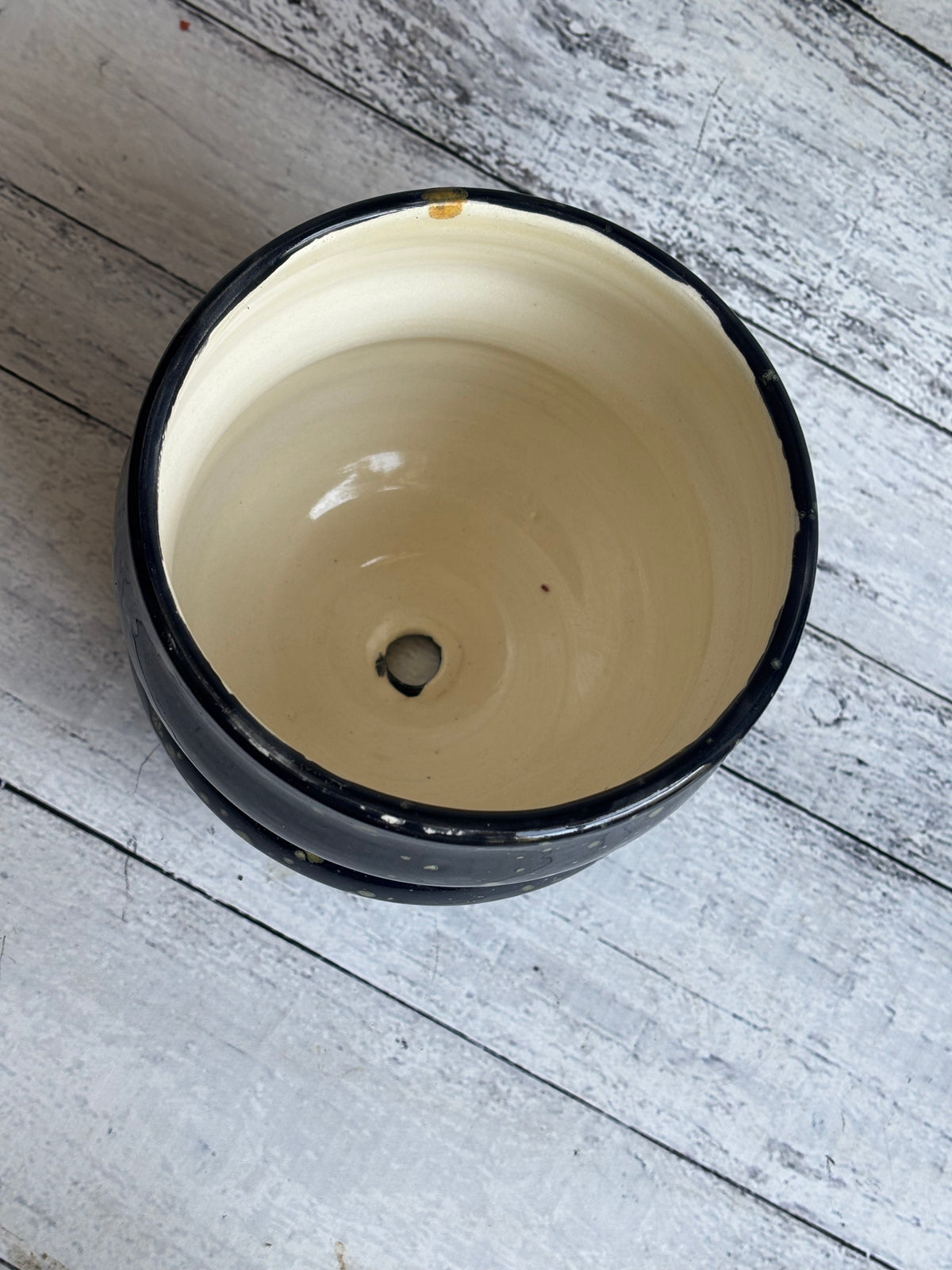 Starry Night Bellied Earthenware Planter