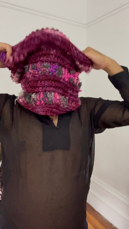 piece of cake , Easy Crochet art yarn Cowl PDF Crochet Pattern
