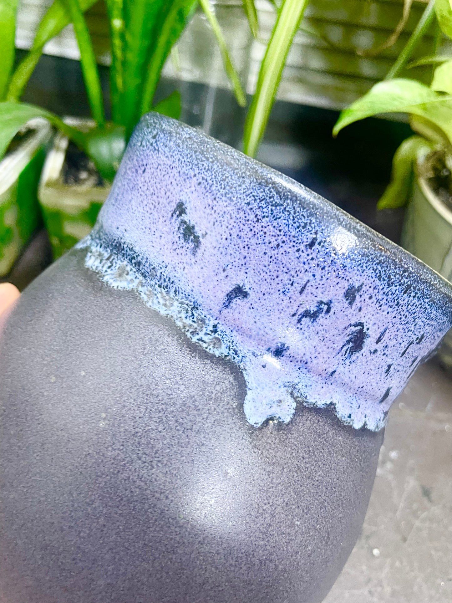 Galazy Matte Black Vase