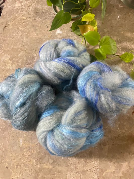 textured art batts in Baby Boy | Finn Bamboo Wool Blend