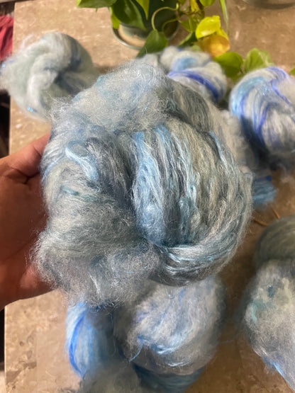 textured art batts in Baby Boy | Finn Bamboo Wool Blend
