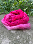 Hand Dyed Bamboo Top Roving, Spinning or Blending - hibiscus