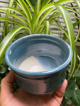 Angular Satin Blue Planter