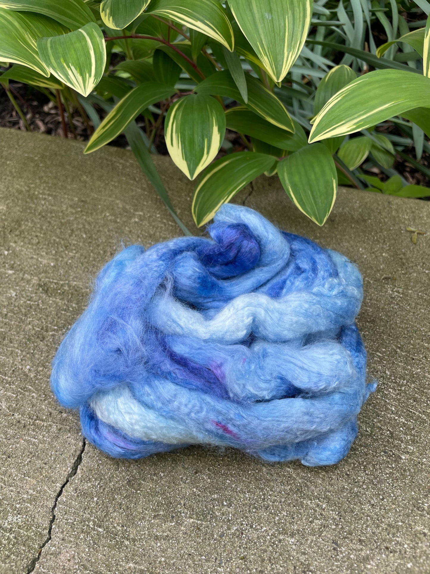 HAND DYED BAMBOO TOP ROVING, SPINNING OR BLENDING- Coneflower